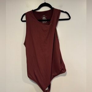NWT maroon klassy network‎ ribbed bodysuit